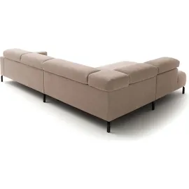 KAWOLA Sofa DELIA taupe Recamiere links