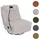 Mendler Relaxsessel HWC-P92 Chenille 82 x 96 x 82 cm creme-weiß drehbar mit Kippfunktion
