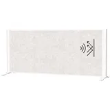Maul Akustik-Tischtrennwand MAULconnecto 9852202, hellgrau 120,0 x 50,0 cm, 1 St.
