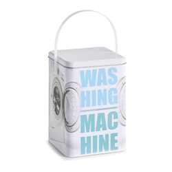 Zeller Washing machine Waschpulver-Box, Waschpulverbehälter mit Tragegriff, Maße: ca. 15 x 15 x 21 cm