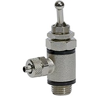 Riegler 107010-360.018-5 2/2-Wege-Kipphebelventil, beidseitig,Schnellverschr.G1/8,Schl.5/3,