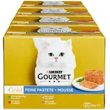PURINA Katzennassfutter Gourmet Gold Feine Pastete mit Rind, Kaninchen, Lamm und Kalb 24 x 85 g, 4er Pack