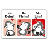 Sheepworld - 57183 - Schaf, Pocketcard Nr. 68, Ich: Deins! Du: Meins! Wir: Eins!, PVC