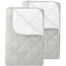 Wometo 2 Stück Microfaser Sommer Steppbett im Wende-Design 135x200 OekoTex weiß und wollweiß kochfest 95° Leichtsteppbett für Camping und heiße Tage I... ohne Bezug verwendbar I 2er Set