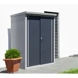 Trimetals Metall Geräteschrank Guardian D43 | Grau | 98x136x187 cm | Gartenschrank Guardian D43