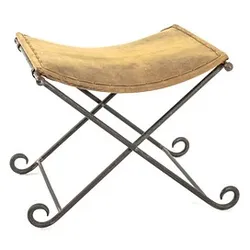 HAKU Möbel Hocker 15957 erdbraun Leder
