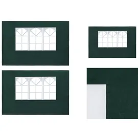 vidaXL Partyzelt-Seitenwände 2 Stück mit Fenster PE Grün