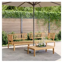 vidaXL Garten-Lounge-Set aus Paletten 2-tlg. braun