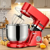 Küchenmaschine 5,5L Edelstahl Knetmaschine 1500W Profi Teigmaschine Standmixer