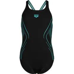 ARENA Kinder Schwimmanzug GIRLS REFLECTING, BLACK-WATER, 128