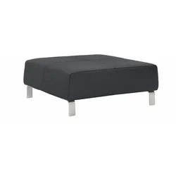 Hocker CALIA ITALIA "Simon", schwarz, B:97cm H:40cm T:97cm, Leder SORRENTO, pigmentiertes Glattleder, Leder BULL, pigmentiertes Dickleder, Hocker, Polsterhocker