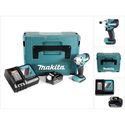 Makita Akku-Schlagschrauber DTD 156 RT1J Akku Schlagschrauber 18V 155Nm + 1x Akku 5,0Ah + Ladeger
