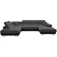 Mirjan24 Wohnlandschaft Torezio Bis, mit Bettkasten und Schlaffunktion, Einstellbare Kopfstützen, 346x203x70-90 cm, Wohnzimmer, Sofas ... Couches, Wohnlandschaften, Wohnlandschaften in U-Form