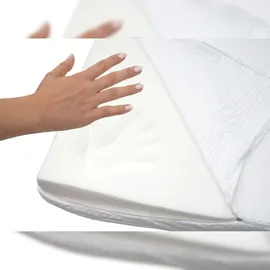 Mendler 6cm Memoryfoam-Matratzentopper HWC-E63 Matratzenschoner 180 x 200 cm weiß