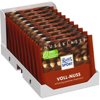 Ritter Sport Nussklasse Voll-Nuss 100 g, 10er Pack