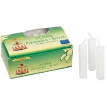 KCB-Kerzen Pyramidenkerzen 24 Stück 7 cm weiß