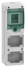 Schneider Electric 13176 Kaedra-Minigehäuse, für Steckdosen, 98x310mm, 4 Module, 2 Öffnungen