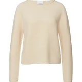 Comma, Longpullover Strukturierter Strickpullover Beige 34