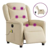vidaXL Massagesessel Elektrisch Creme Stoff
