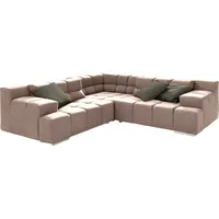 Designwerk Ecksofa »Temple L-Form, tolles Designsofa« mit Sitztiefenverstellung beige