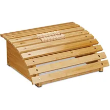 Relaxdays Fußstütze Schreibtisch, Hellbraun,