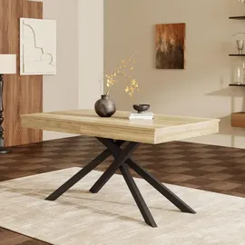 stilvora Küchentisch 180 x 76 x 80 cm braun