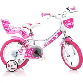 DINO BIKES Girlie 14 Zoll RH 25 cm weiß/rosa