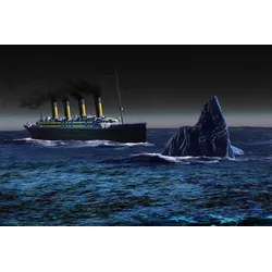 Fototapete PAPERMOON "Titanic mit Eisberg", bunt, B:3,00m L:2,23m, Vlies, Tapeten
