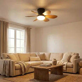 GLOBO Delores 51 cm Deckenventilator Braun