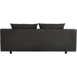 Jockenhöfer Schlafcouch Kunstleder 2-Sitzer Schwarz
