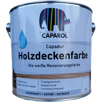 (27,98€/L) Caparol Capadur Holzdeckenfarbe Holz Farbe weiß 2,5L