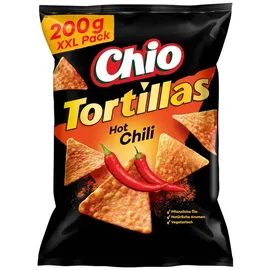 Chio Tortillas Chips Hot Chili Mais-Snack mit Chili Packung 200g