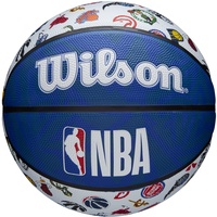 Wilson Basketball All TEAM, Outdoor, Gummi, Größe: 7, Rot/Weiß/Blau