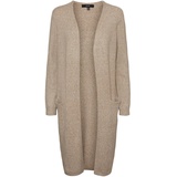 Vero Moda Doffy Long Open Strickjacke Sepia Tint L