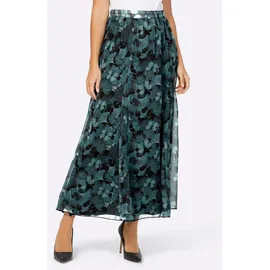 CREATION L A-Linien-Rock in schwarz-petrol-bedruckt | Gr.: 22