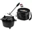 Grillfürst Dutch Oven BBQ DO 9 (ca. 9 Liter) - mit 35cm Deckelheber und Aufbewahrungstasche Gusseisen Feuertopf Standfüßen 8,5