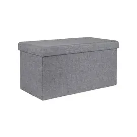 Hi Hocker mit Aufbewahrungsfunktion 76 x 38 x 38 cm Grau
