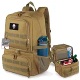 LuxusKollektion Kühltasche Kühlrucksack Doppelstock 2 Fächer Herren Braun L