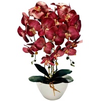 Kunstblume Orchidee, damich, Höhe 60 cm, Künstliche Orchidee 60 cm rot