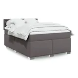 vidaXL Boxspringbett 140 x 200 cm Grau