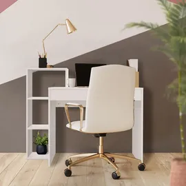 ML-Design Schreibtisch Weiß, 40x91x110 cm, Arbeitszimmer, Schreibtische, Bürotische