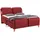 Home Affaire Boxspringbett HOME AFFAIRE "Messina2", rot, B:186cm L:240cm, Holzwerkstoff, Kunstleder, Massivholz, Komplettbetten, Boxspringbett, Liegekomfort elektrisch Verstellbar
