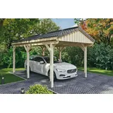 SKANHOLZ Skan Holz Carport Fichtelberg 317 cm x 566 cm Dachlattung Natur