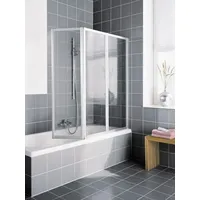 Kermi Vario 2000 Faltwand 3-flügelig für Badewanne 1400 BV: 1011-1027 Weiß ESG klar mit KermiClean, V2FW3037142PK V2FW3037142PK