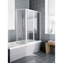 Kermi Vario 2000 Faltwand 3-flügelig für Badewanne 1400 BV: 1011-1027 Weiß ESG klar mit KermiClean, V2FW3037142PK V2FW3037142PK