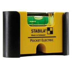 STABILA Wasserwaage Pocket Electric mit Gürtel-Clip, 70mm