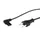 Value Netzkabel Euro-Flachstecker auf C7 gewinkelt, 2polig, schwarz, 1,8 m