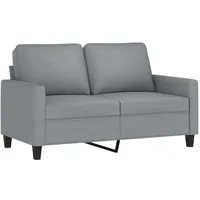 vidaXL 2-Sitzer-Sofa Hellgrau 120 cm Stoff