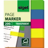 Sigel Haftmarker transparent Haftmarker farbsortiert 5x 40 Streifen