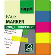 Sigel Haftmarker transparent Haftmarker farbsortiert 5x 40 Streifen